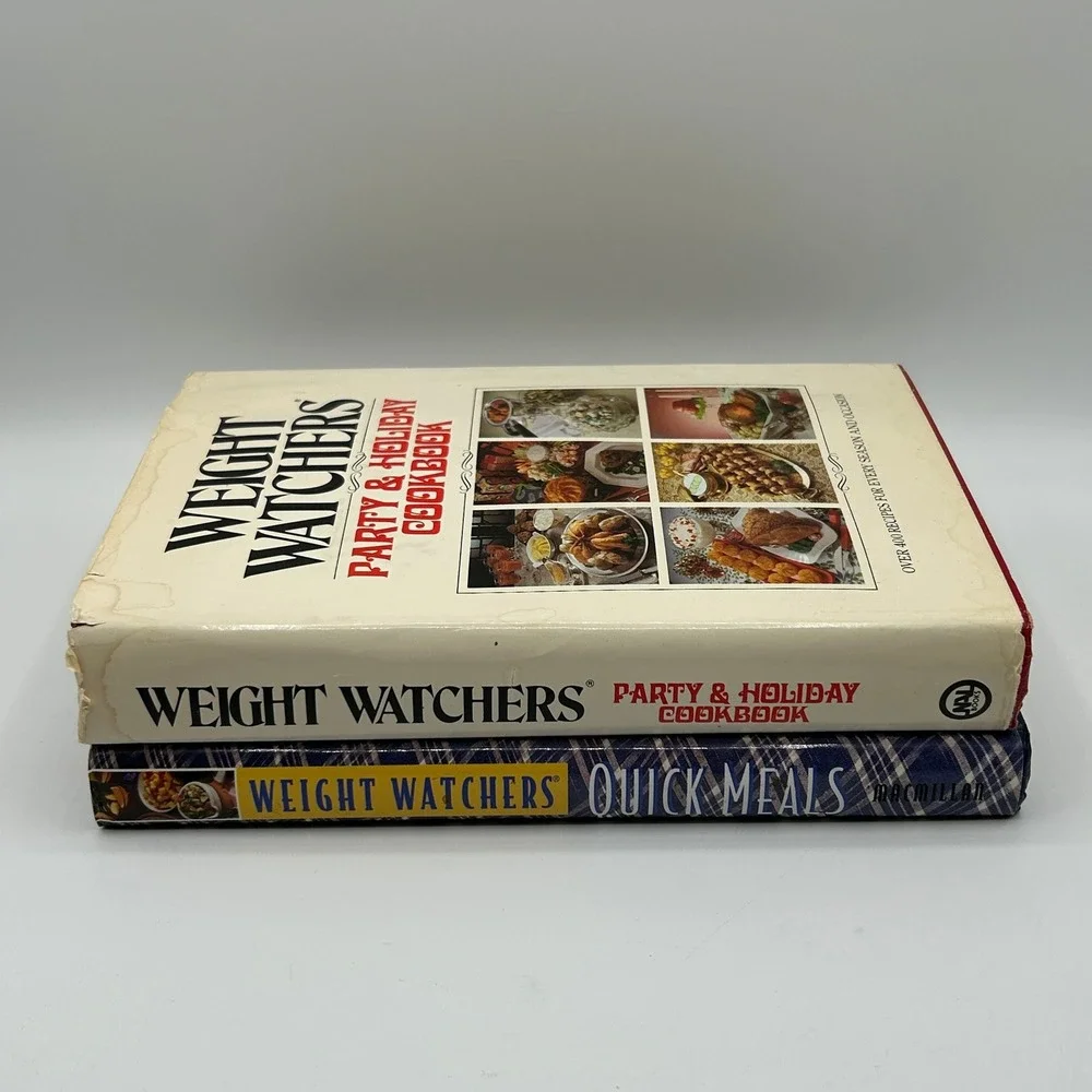 Weight Watchers Lot 2 Quick Meals Party Holiday Cookbooks Hardcover‎ Illustrated